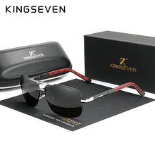 Load image into Gallery viewer, KINGSEVEN Pilot Polarized Sunglasses: Aluminum Frame Fashion Shades for Driving