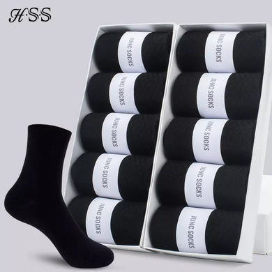 HSS Men's Cotton Business Socks - Soft, Breathable, Stylish, Plus Size 6.5-14