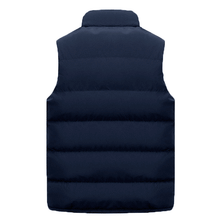 Load image into Gallery viewer, Men’s Warm Vest Jacket – Waterproof Sleeveless Winter Coat with Zipper &amp; Stand-up Collar