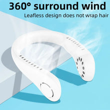 Load image into Gallery viewer, Portable Bladeless Neck Fan Rechargeable Mini Air Cooler 3-Speed Hanging Neck Fan