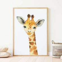 Load image into Gallery viewer, Safari Nursery Decor Set of 3 Poster Jungle Animal Nursery Wall Art Prints Baby Animal Prints Children&#39;s Room Bedroom Decoration
