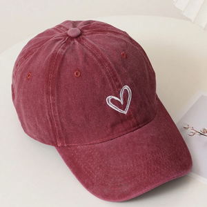 Peach Heart Denim Hat! Korean Style, Spring/Summer