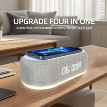Load image into Gallery viewer, Alarm Clock Wireless Chargers Pad Phone Bedroom Lamp Night Light Desk Thermometer For iPhone 17 16 15 14 13 Fast Charging Dock