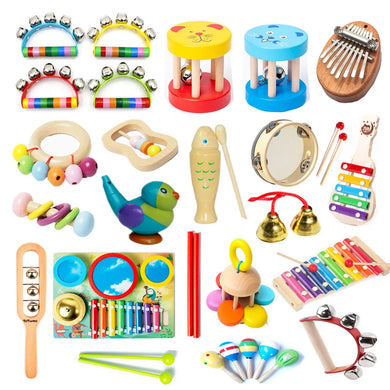 Toddler Wooden Percussion Instruments Educational Musical Toys Kids Baby Instrument