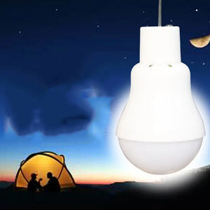 LED Solar Bulb Hook Light Outdoor Waterproof Camping Lamp Energy Saving Garden Path