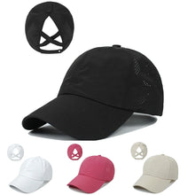 Load image into Gallery viewer, Ponytail Mesh Bucket Hat  Breathable, Sun Protection