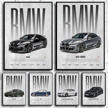 Load image into Gallery viewer, BMW Cars Competition Poster – Modern Canvas Wall Art