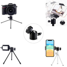 Load image into Gallery viewer, Hot Shoe 1/4 Screw Hole Tripod Mount Camera Head Adapter Ball Head with Lock LED Light Flash Bracket Holder For DSLR DV Cameras
