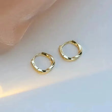 Load image into Gallery viewer, 925 Sterling Silver Round Stud Earrings for Women Simple Inlaid Design Hoops Earrings Wedding Party Jewelry Accessories Gifts