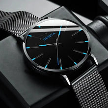 Load image into Gallery viewer, Ultra Thin Minimalist Men&#39;s Stainless Steel Mesh Quartz Wrist Watch