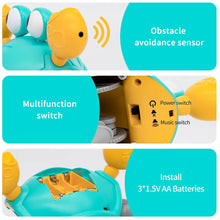 Load image into Gallery viewer, Dancing Crab Run Away Toy for Babies Crawling Interactive Escape Crabs Baby Birthday Thanksgiving Christmas Gift Battery Edition