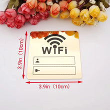 Load image into Gallery viewer, WiFi Sign Mirror Wall Sticker 3D Acrylic Rewritable Decor