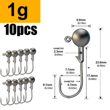 Load image into Gallery viewer, JYJ 1g 2g 3g 4g 5g 10g 20g 22g 25g 28g crank Jig head hook fishing hook head Jig lure hard bait soft worm jig hook for fishing