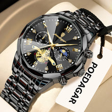 Load image into Gallery viewer, POEDAGAR Original Luxury Men's Watch Waterproof Luminous Chronograph Men Wristwatch Stainless Steel Quartz Watches For Man Reloj