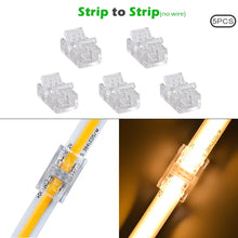 Load image into Gallery viewer, 8mm 10mm 2pin COB LED Strip Connector Tape Lights L Shape LED Corner Connectors for SMD COB 5050 2835 Strip Light Fixed Clamps