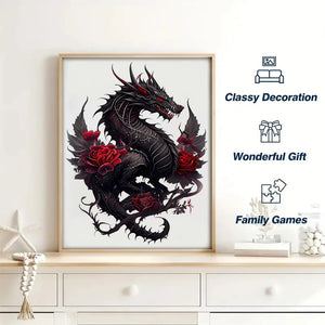 Flying Dragon Wooden Puzzle: Unique Animal Block for Kids & Adults - Birthday Gift