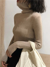 Load image into Gallery viewer, Turtleneck Sweater Womens 2025 Autumn Winter Tops Korean Slim Women Pullover Jumper Knitted Sweater Pull Femme Hiver Truien