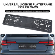 1 pcs open size Black European License Plate Frame Auto Accessory Waterproof Holder with Mounting License Plate