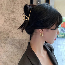 Load image into Gallery viewer, 2024 New Classic Copper Alloy Smooth Metal Hoop Earrings For Woman Fashion Korean Jewelry Temperament Girl's Daily Wear earrings