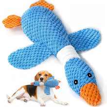Load image into Gallery viewer, New blue goose dog toy cat toy pet toy double color goose tough bite chew plush sound toy plush toy pet supplies