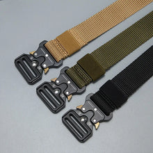 Load image into Gallery viewer, Men&#39;s Tactical Belt: Outdoor Hunting, Multi-Function Nylon, Marine Corps Canvas