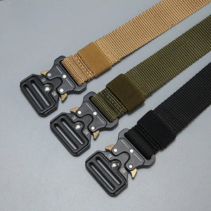 Men's Tactical Belt: Outdoor Hunting, Multi-Function Nylon, Marine Corps Canvas