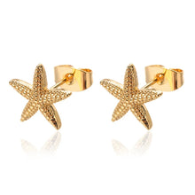 Load image into Gallery viewer, Vintage Summer Starfish Stainless Steel Stud Earrings For Women Simple Star Shell Earrings Stud Ocean Party Jewelry Gift 2025