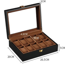 Load image into Gallery viewer, Wooden Watch Box 1/2/3/5/6/10/12 Slot Watch Gift Box Watch Storage Travel Case Organizer Men Jewellery Box Piano-bake-paint