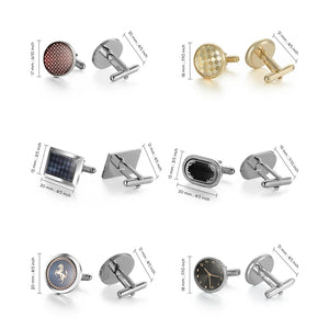 Men's Copper Cufflinks & Tie Clip Set - Luxury Wedding Gifts, Round/Square Design