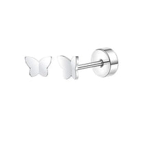 Load image into Gallery viewer, 2PCS/Set Stainless Steel Heart Moon Earbone Stud Screw Ball Stud Earrings for Women Fashion Ear Tragus Cartilage Body Piercing