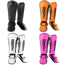 Load image into Gallery viewer, Kickboxing Boxing Shin Guard Pads Muay Thai Martial Arts Sanda Wushu Leg Protector Taekwondo Ankle Guards