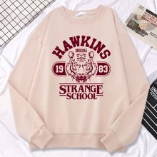 Load image into Gallery viewer, Casual Street Womens Sweatshirt Hawkins High School Indiana 1983 Printing Hoodies Loose Crewneck Pullovers Warm Fleece Clothes