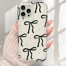 Load image into Gallery viewer, Cute Pink Heart Bow Phone Case for IPhone 17 16 15 14 13 12 11 Pro Max 13 12 Mini 17Air 16e Shockproof Soft Clear Cases Coque