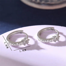 Load image into Gallery viewer, Fashion Stainless Steel Zircon Star Hoops Earrings For Women Vintage Crystal Zirconia Circle Earrings Punk Unisex Rock Jewelry
