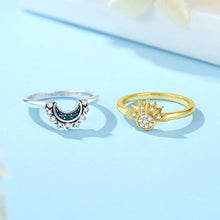 Load image into Gallery viewer, 925 Sterling Silver Rings For Women Original Crown Love Heart Wishbone Engagement Wedding Rose Gold Crystal Ring Luxury Jewelry