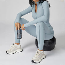 Load image into Gallery viewer, Yoga Bodysuit Long Sleeved Women's Tracksuits Gym Zipper Jumpsuits Sports Workout High-intensity Fitness One-piece Tights Suit