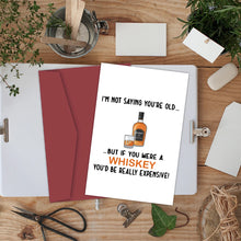 Load image into Gallery viewer, Funny Birthday Card for Father,But If You Were A Whisky You'd Be Really Expensive!,Birthday Greeting Card for Dad Friend,Family