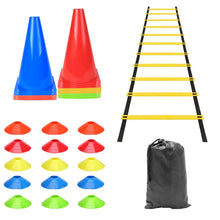 Load image into Gallery viewer, 1 Set Of Soccer Speed Quickness Agility Training Set Agility Ladder, (19.6 ft Long With 12 Rungs)