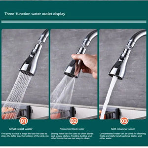 360° Kitchen Tap Extender - Adjustable, Splashproof, Universal Booster with Swivel Spout