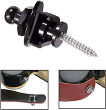 Load image into Gallery viewer, Premium Guitar Strap Locks 3 Color Metal Security Buttons End Pins for Guitar Straps