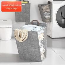 Load image into Gallery viewer, Foldable Adhesive Laundry Basket: Wall-Mounted Organizer for Clothes Storage