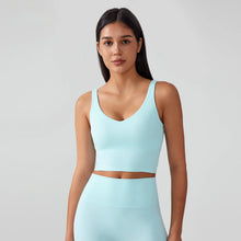 Load image into Gallery viewer, Sports Bra for Women Yoga Top Fixed Chest Pad Gym Vest Shock-proof Workout Tops Yoga Clothes U-shaped Back Fitness Crop Top