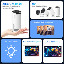 Load image into Gallery viewer, Magcubic HY300 Pro 4K Projector Android 11, Dual WiFi6, 260ANSI, BT5.0, Home &amp; Outdoor Cinema