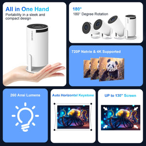 Magcubic HY300 Pro 4K Projector Android 11, Dual WiFi6, 260ANSI, BT5.0, Home & Outdoor Cinema