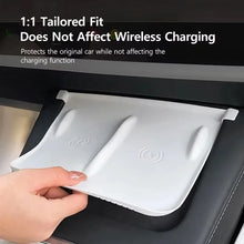 Load image into Gallery viewer, Car Wireless Charging Pad For New Tesla Model 3/Y 2024 2023 2022 Center Console Charger Mat Phone Mount Silicone Non-slip Pads