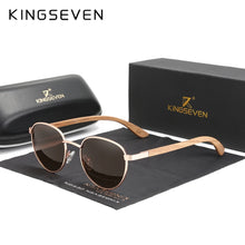 Load image into Gallery viewer, KINGSEVEN Handmade Wood Polarized Sunglasses Mirror UV400 Men&#39;s Fashion Shades