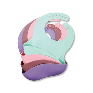 Waterproof Cartoon Animal Baby Bibs - Adjustable Silicone Bib for Feeding