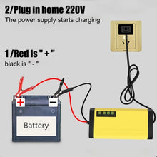 Load image into Gallery viewer, Car Battery Charger 12V 2A 220V Power Puls Repair Charger Wet Dry Lead Acid Battery LED Display Moto Truck Battery Charger