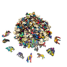 Load image into Gallery viewer, Jigsaw Animal Wooden  Puzzle DIY Crafts Brain Trainer Puzzles Game for Kids Adult wolf  Educational Wood Toy Gift Difficulty
