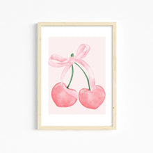 Load image into Gallery viewer, Trendy Pink Wall Art Bows Cherry Balloon Puppy Butterfly Canvas Painting Posters and Prints College Apartment Girl&#39;s Room Decor